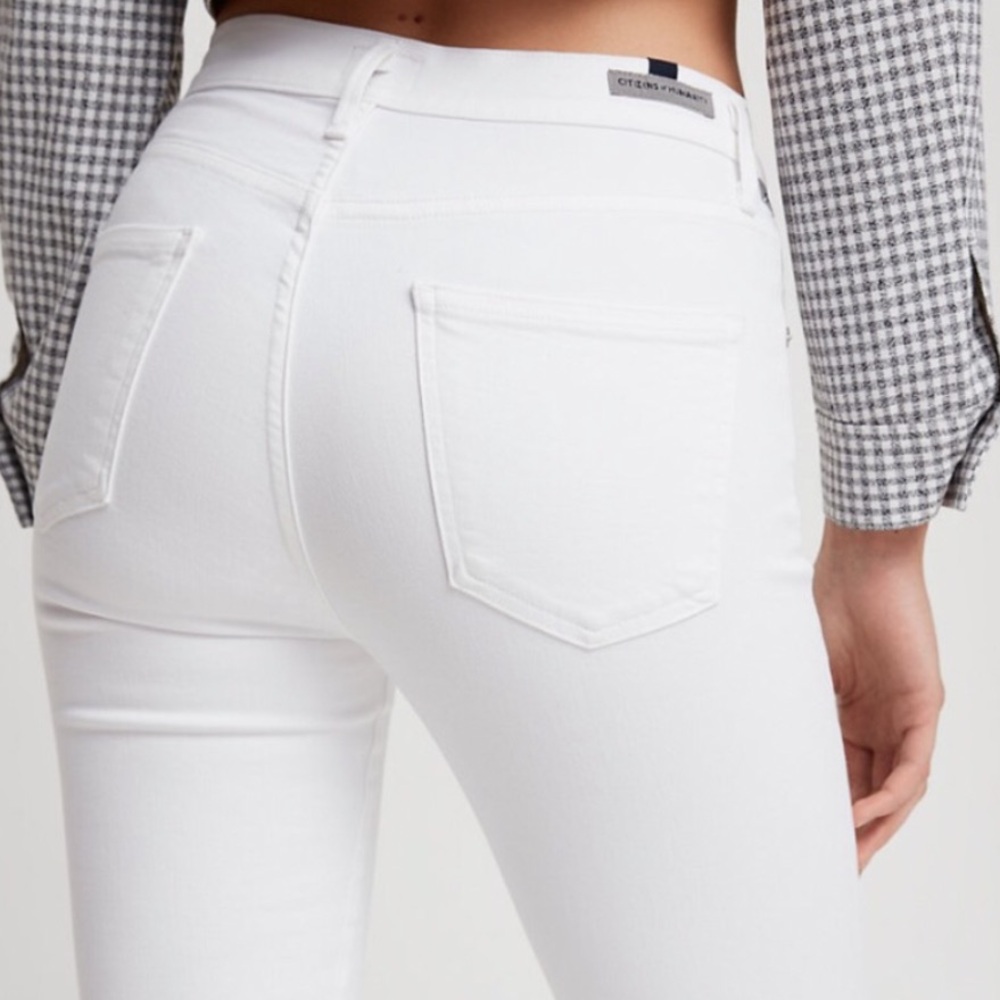 Citizens Of Humanity Slim High-Rise White Denim Jeans
